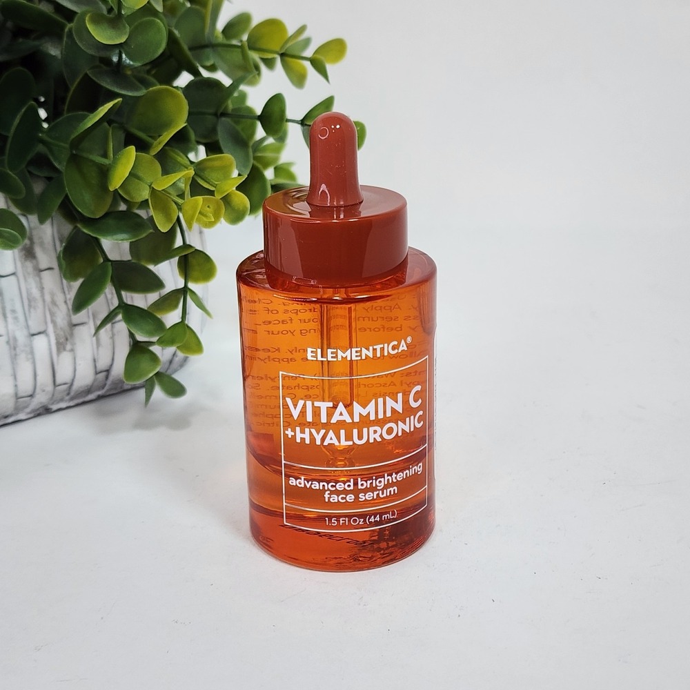 Elementica Vitamin C + Hyaluronic Advanced Brightening Face Serum 1.5 fl oz 44mL